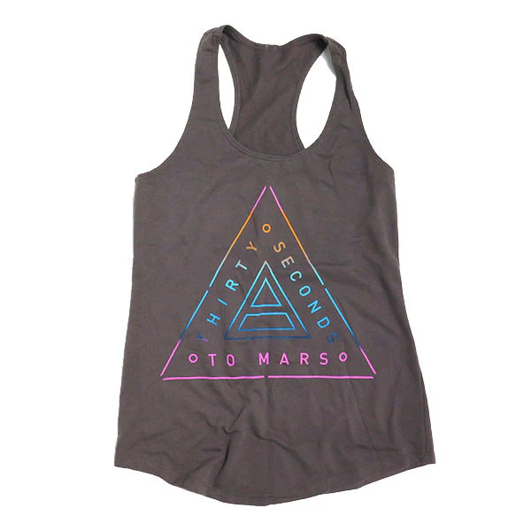 Rainbow Triad Ladies Tank - Charcoal